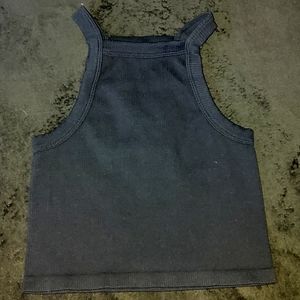 Navy Blue Tank Top Crop Top